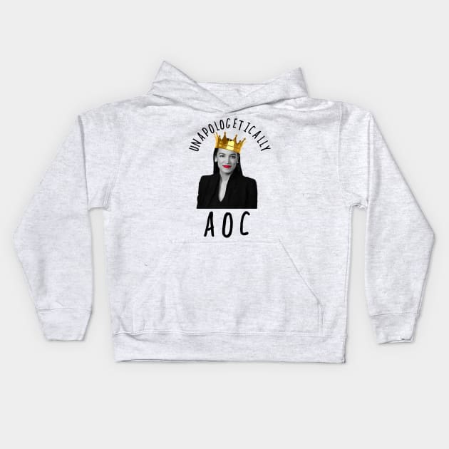 Unapologetically Notorious AOC Alexandria Ocasio-Cortez Gifts Kids Hoodie by gillys